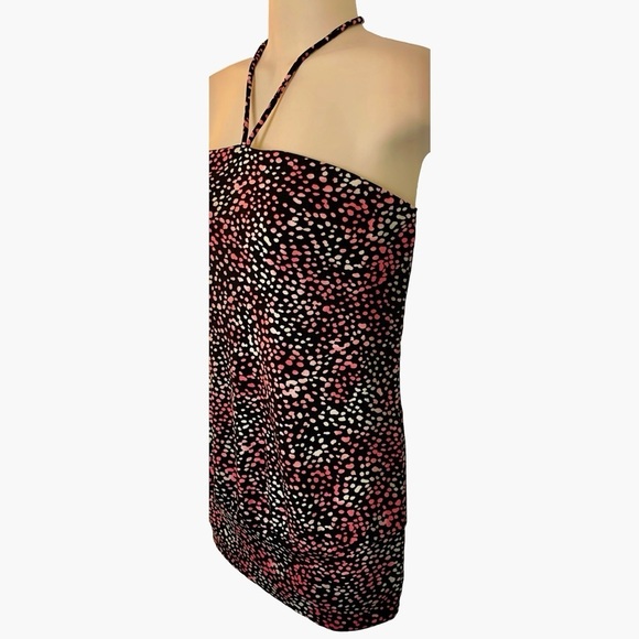 Guess Black & Pink Built-in Bra Halter Top Size M - Picture 3 of 7